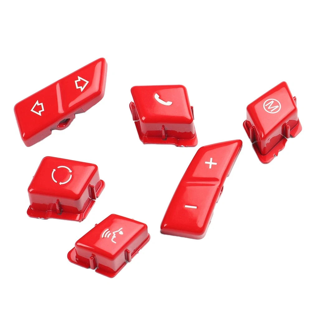 6pcs Steering Wheel Switch Button Cover for BMW M3 E90 E92 E93 (2007–2013)