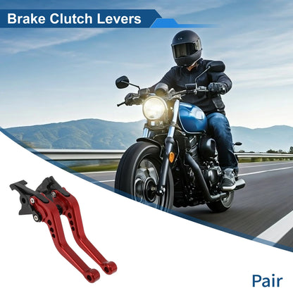 Adjustable Clutch Brake Levers Red Pair for Honda CBF600 SA (2010–2013)