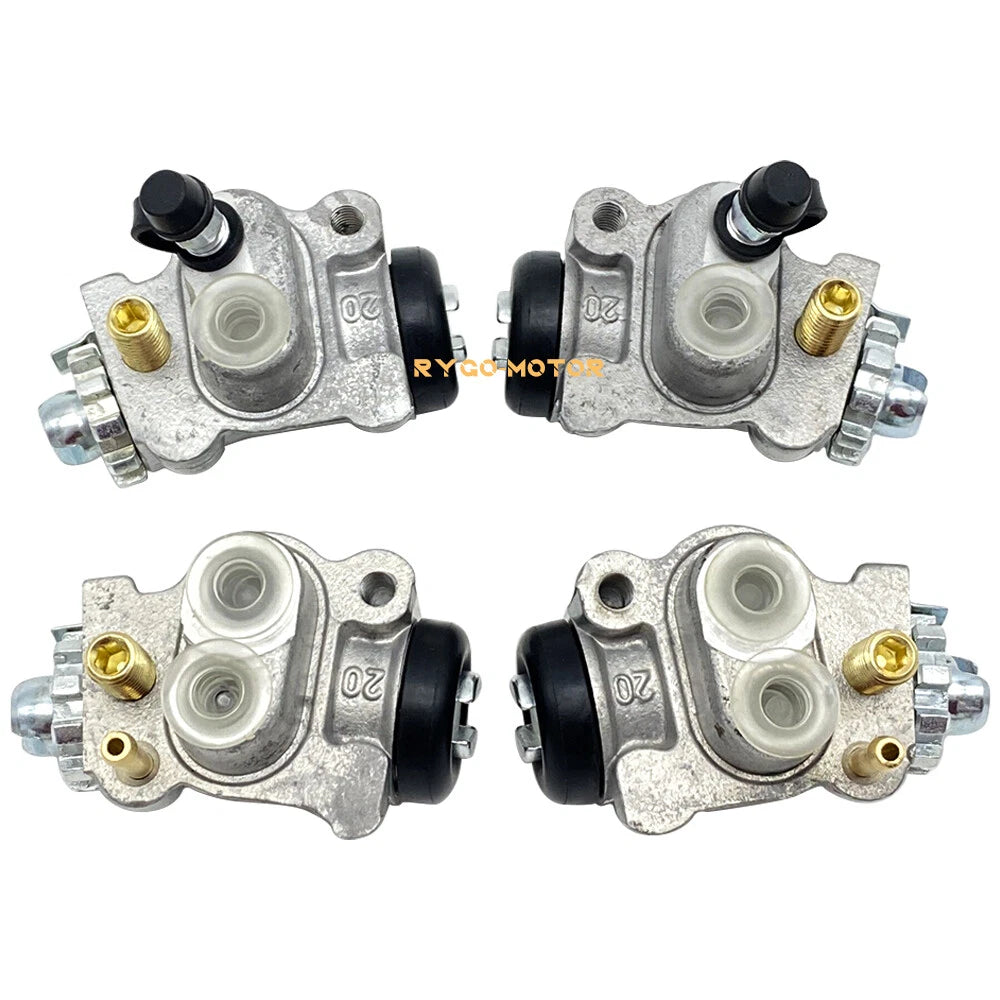 Set of 4 Front Brake Wheel Cylinders & Shoes for Honda Foreman 400 TRX400FW (1999–2003)