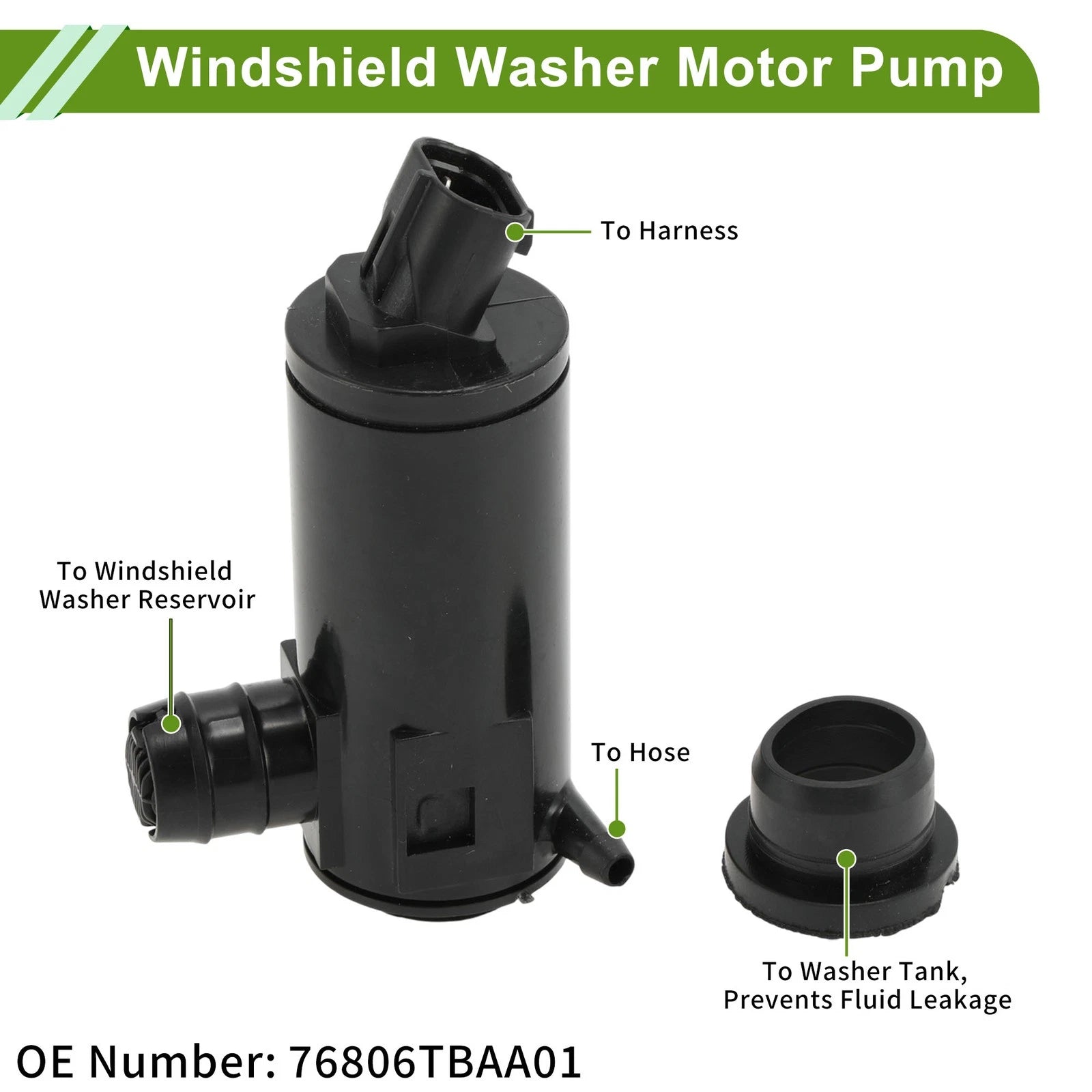 Windshield Washer Pump for Acura Integra (No. 76806TBAA01)