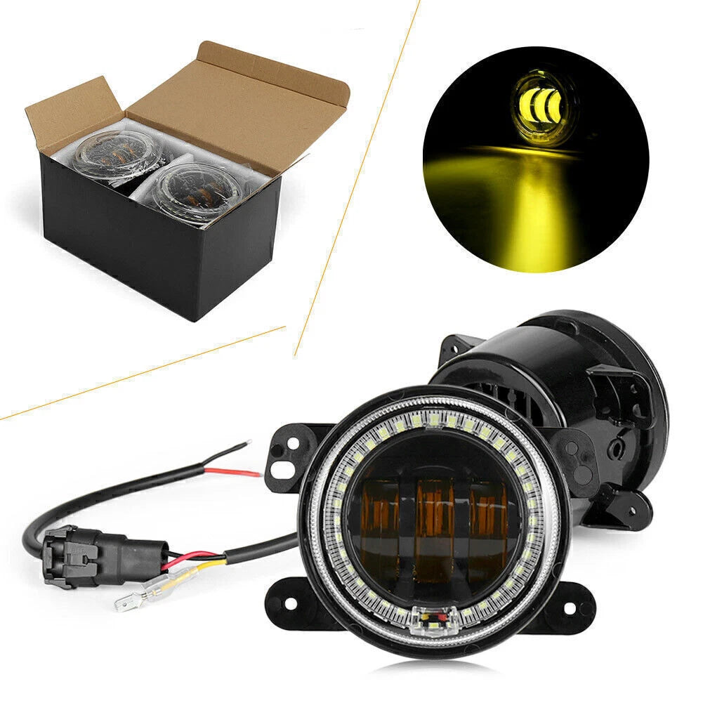 LED Projector Fog Lights for Jeep Wrangler LJ/TJ (2004–2006/1997–2006)