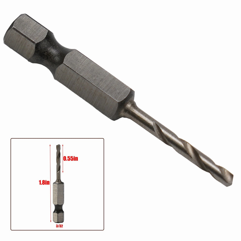 Quick Change Drill Bits for Metal 14 Hex Shank (Set of 4)