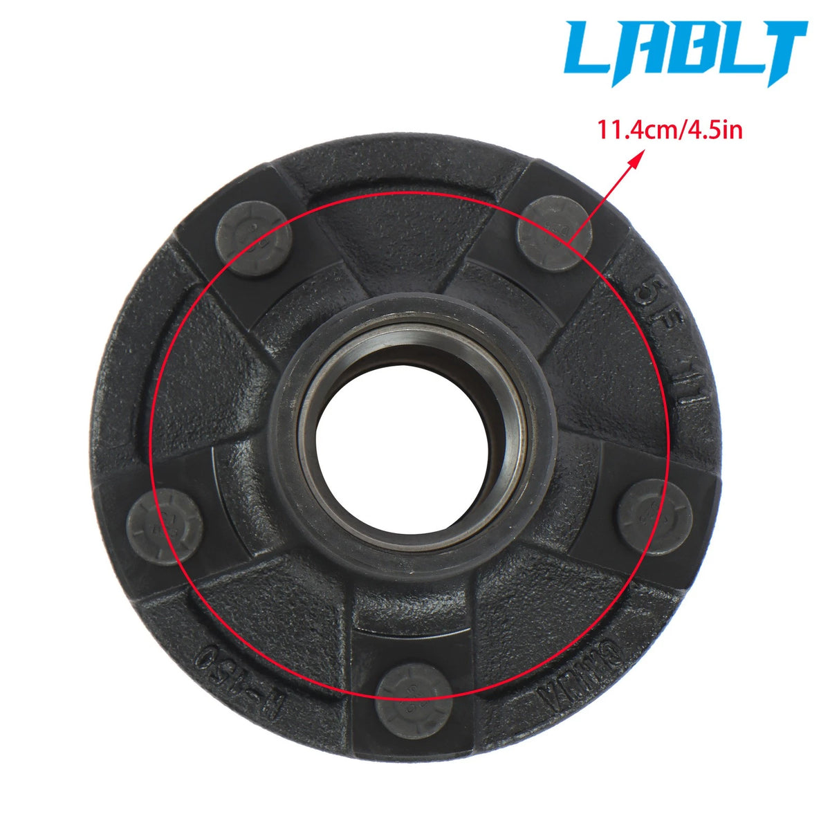 Set of 2 Trailer Hub Kit Assembly 2000lb 5x4.5 for 1-1/16" Axle