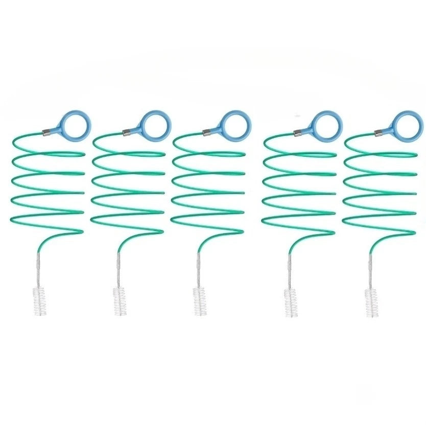 5PCS Flexible Drain Brushes for Pipes Sewers Refrigerators (No Part Numbers)