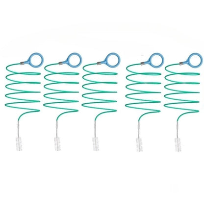 5PCS Flexible Drain Brushes for Pipes Sewers Refrigerators (No Part Numbers)
