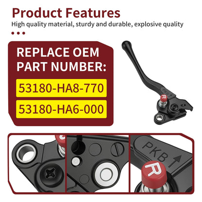 Left Hand Rear Brake Lever Parking Lock for Honda Rancher 420 TRX420 (2007–2014)