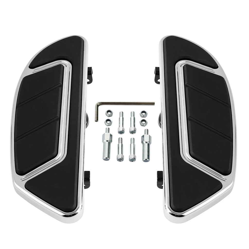 Chrome Driver Floorboards for Harley Road Glide (2014–2024)