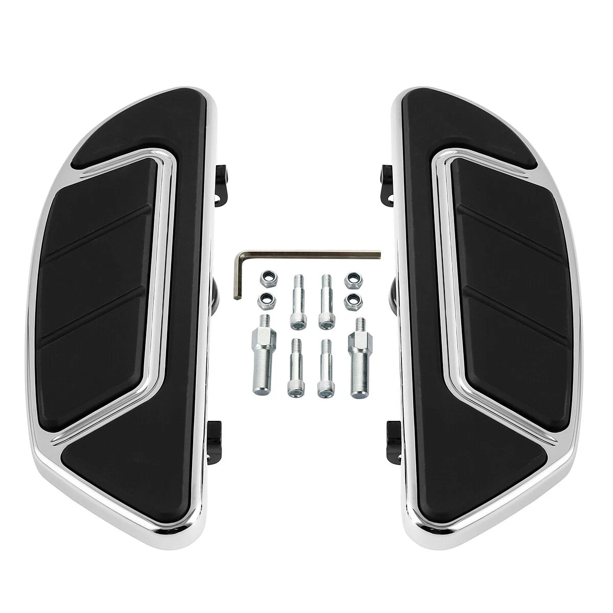 Chrome Driver Floorboards for Harley Road Glide (2014–2024)