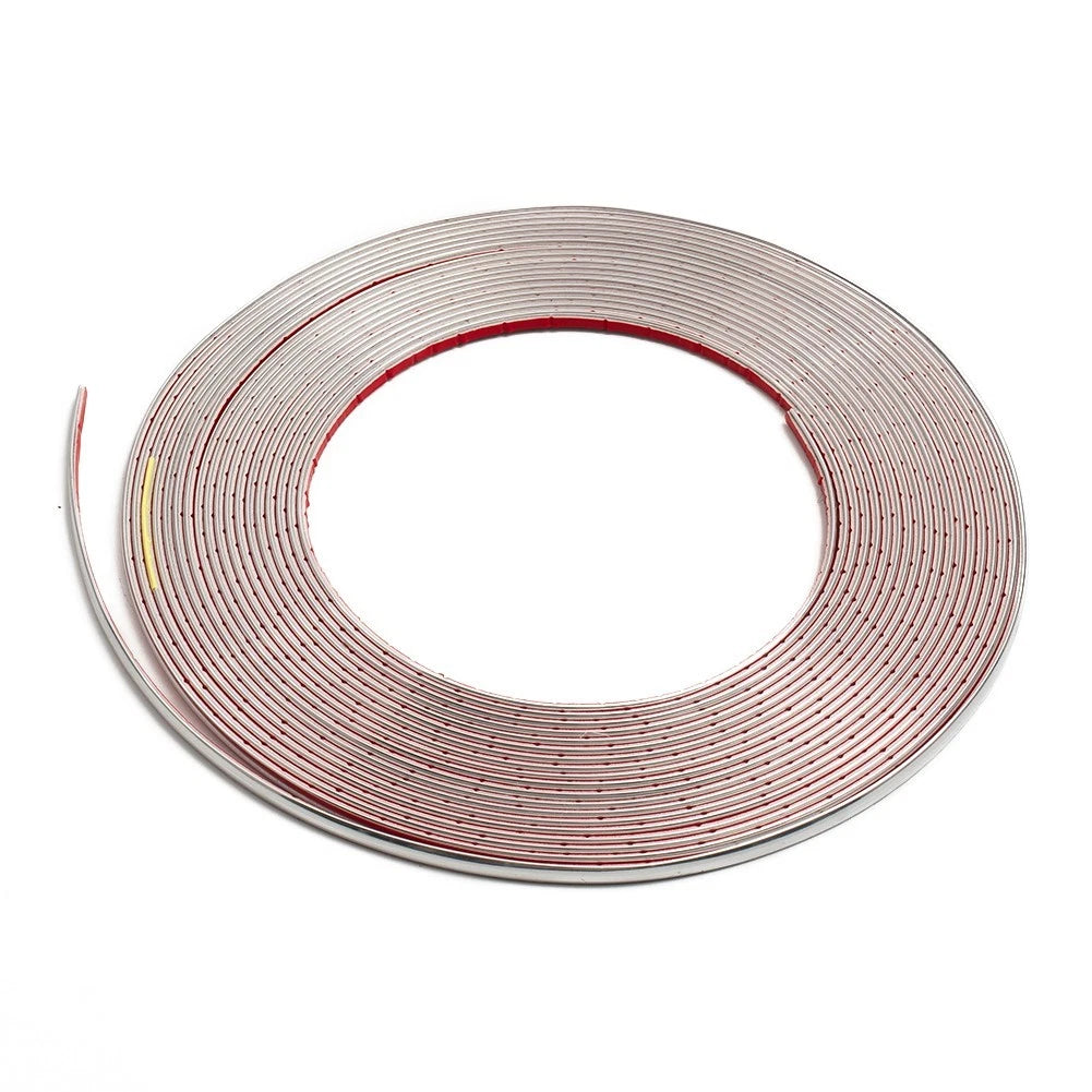 2X Flexible Chrome Car Decor Moulding Strip for