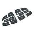 Black Steering Wheel Button Sticker Covers For Mercedes GLC C Class W205 2015-18