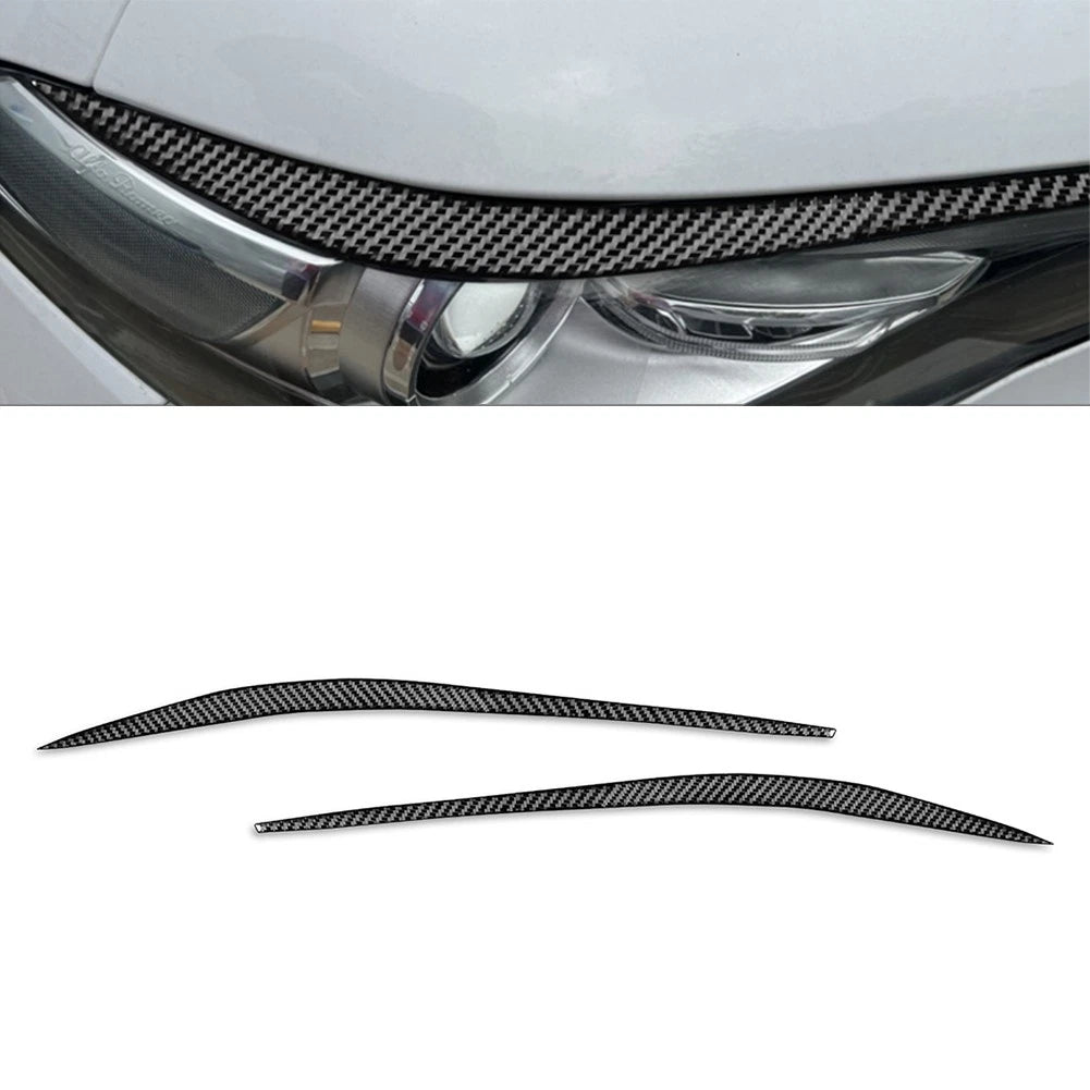Headlight Eyebrows Eyelids Cover Trim for Alfa Romeo Giulia (2015–2024)