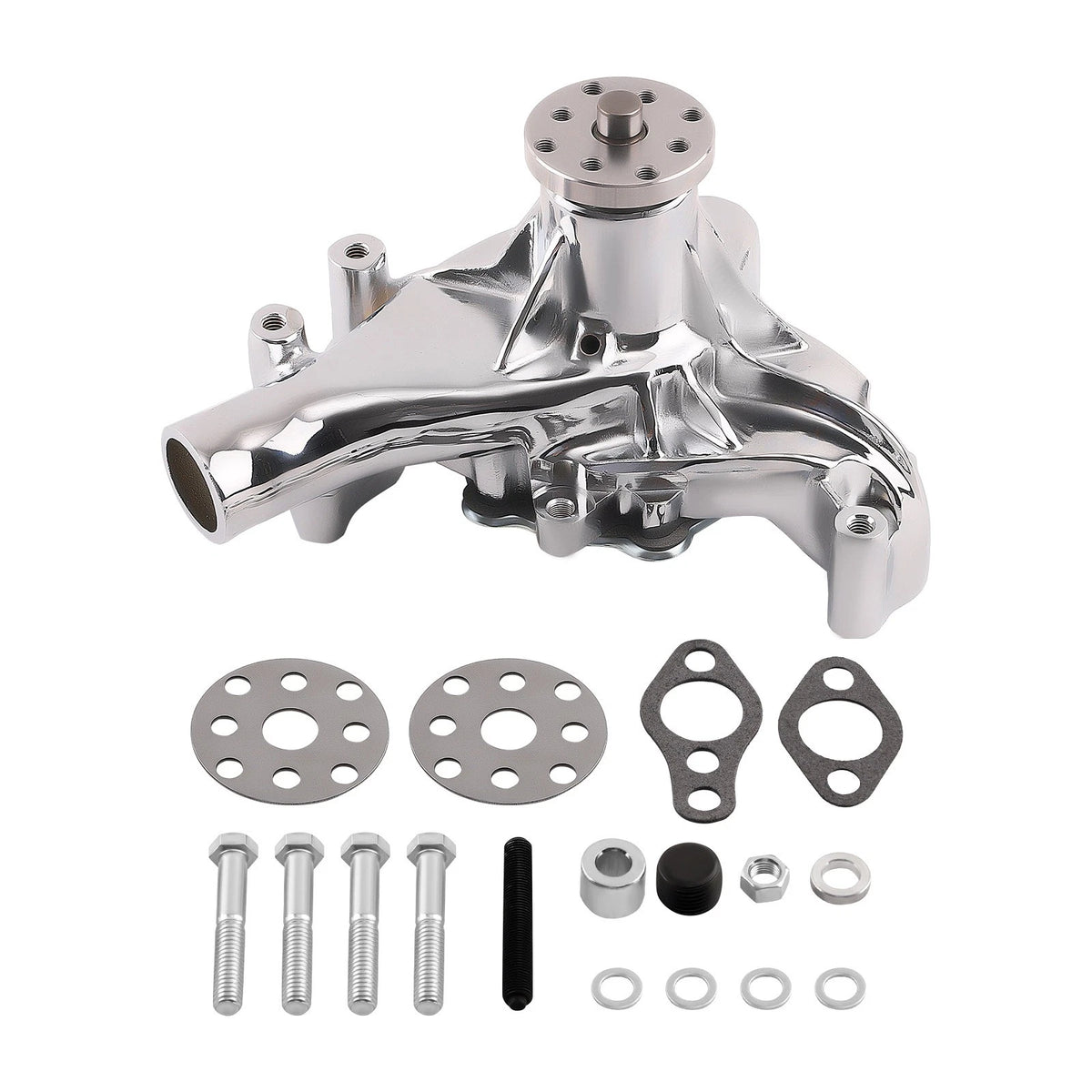 Chrome Long Water Pump for Small Block Chevy 283 305 350 400 (1960–1985)