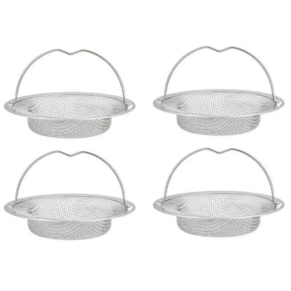 4 Pack Stainless Steel Mesh Sink Strainers for Efficient Drain Cleaning