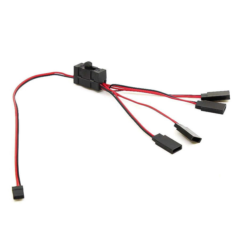 1/10 RC Crawler 4-Way LED Cable Switch Y Wire for TRX-4 SCX10 (2017–2023)