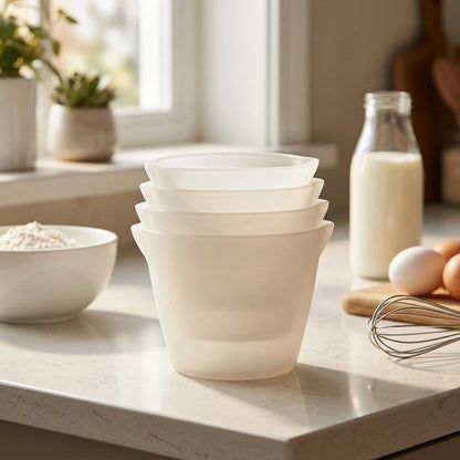 Reusable Silicone Measuring Cups for Kitchen (High Temperature Resistance)