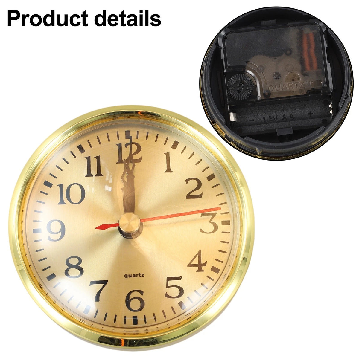 80MM Quartz Clock Insert for Easy Timekeeping