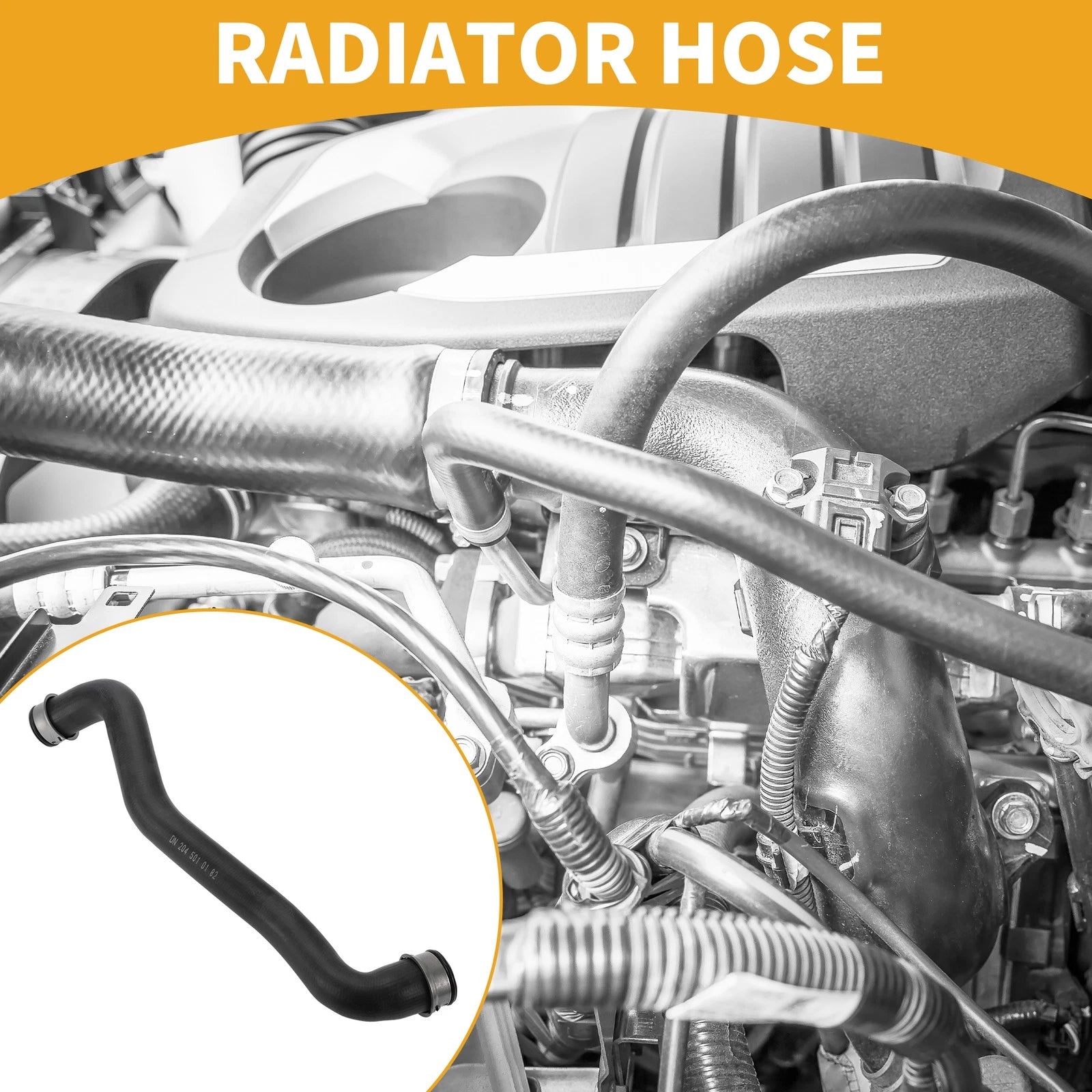 Radiator Hose Replacement for Mercedes Benz C Class W204 C180 C200 (2007–2014)