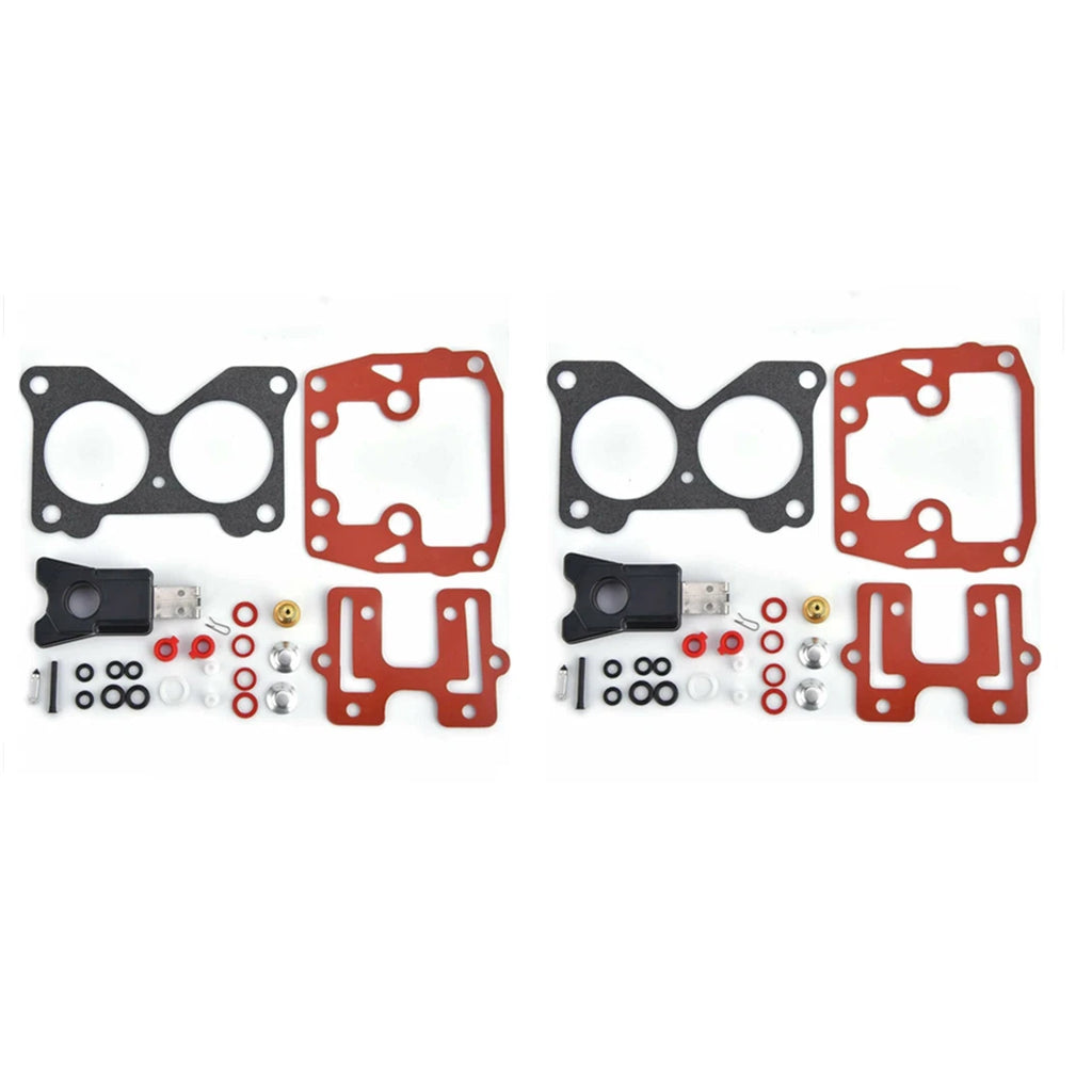2 Sets Carburetor Kit 439076 for Johnson Evinrude V6 150-235 HP (1990-1999)
