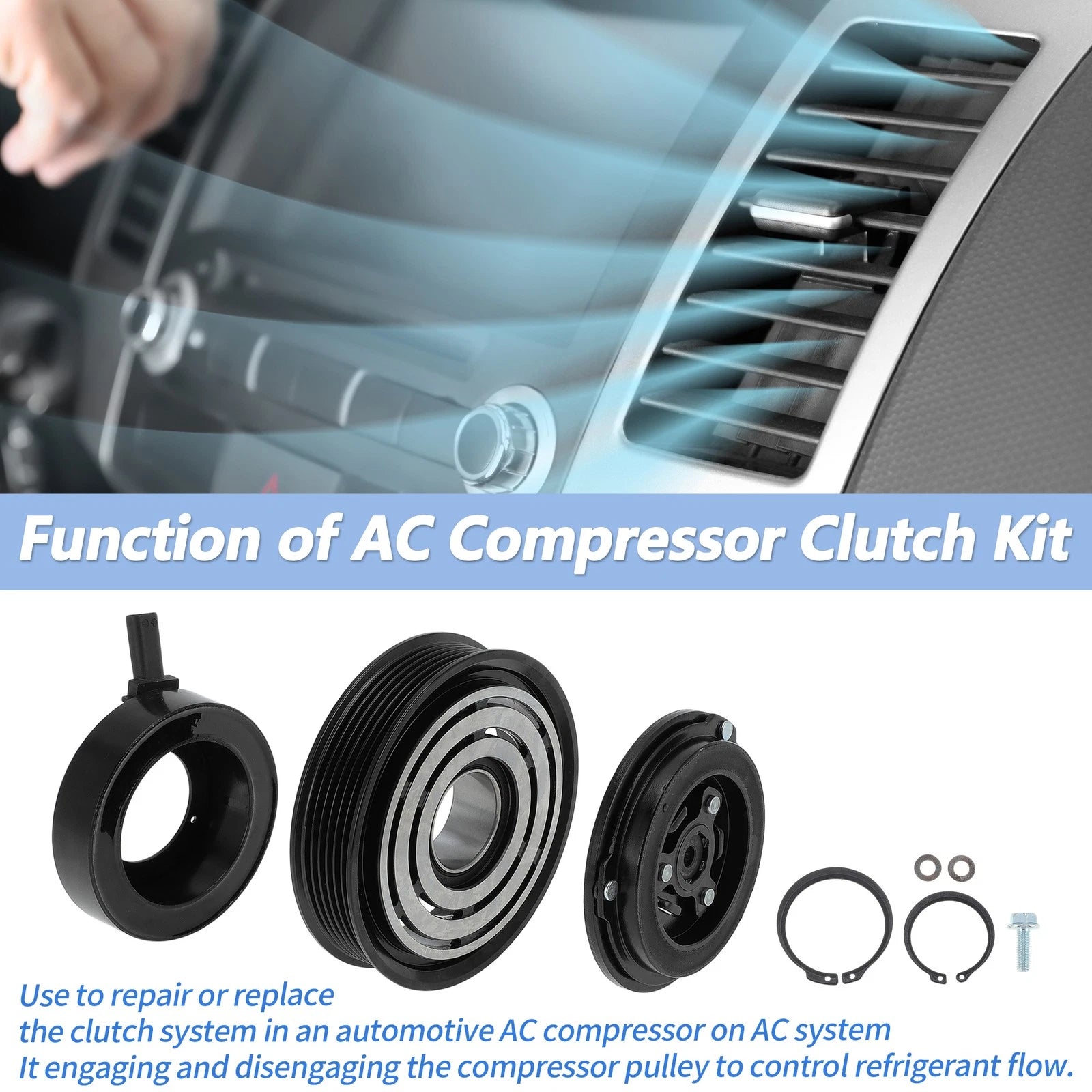 AC Compressor Clutch Kit for Chrysler Pacifica Voyager (CVC)