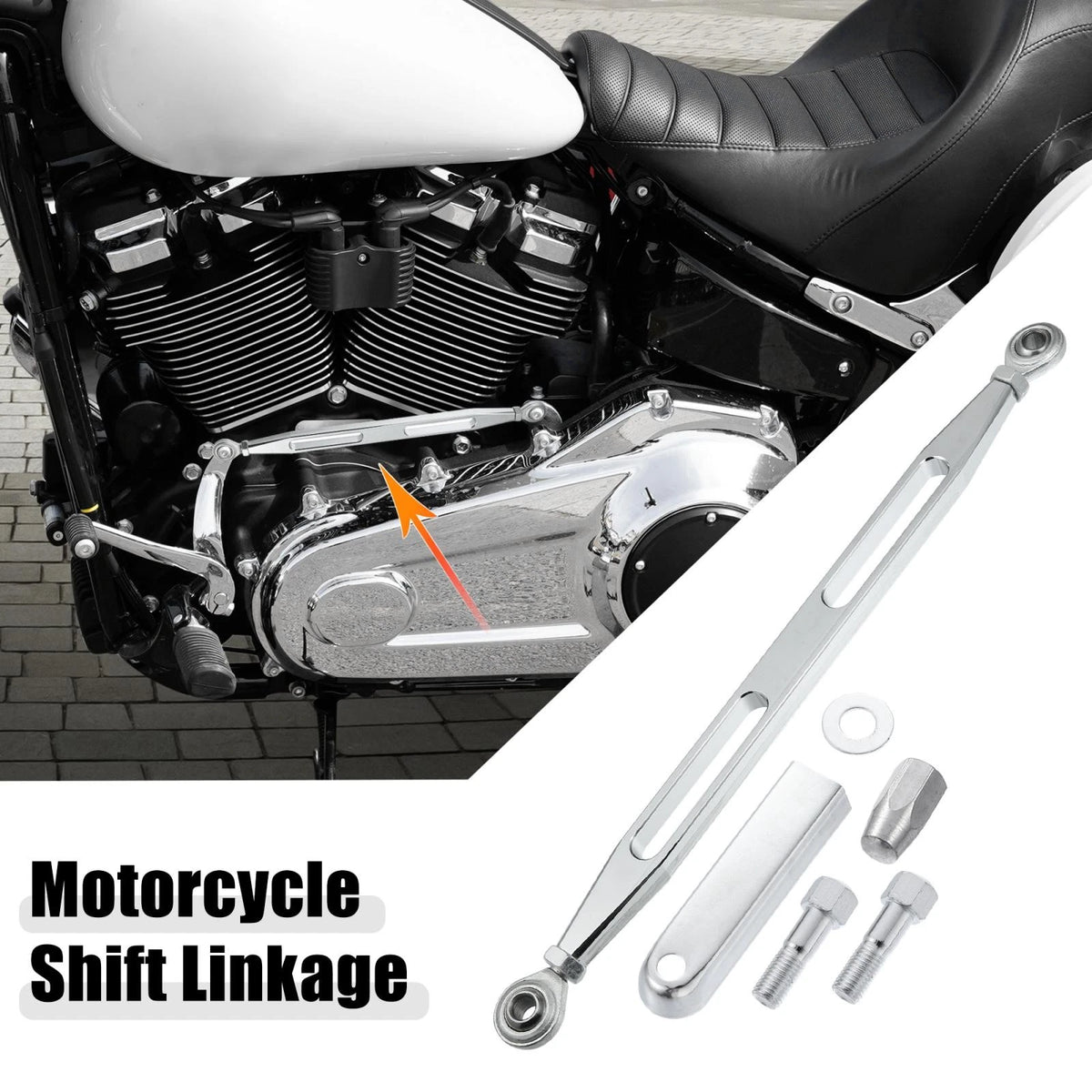 Gear Shift Linkage for Harley Davidson (1980–2022) 2 Hole Silver Tone