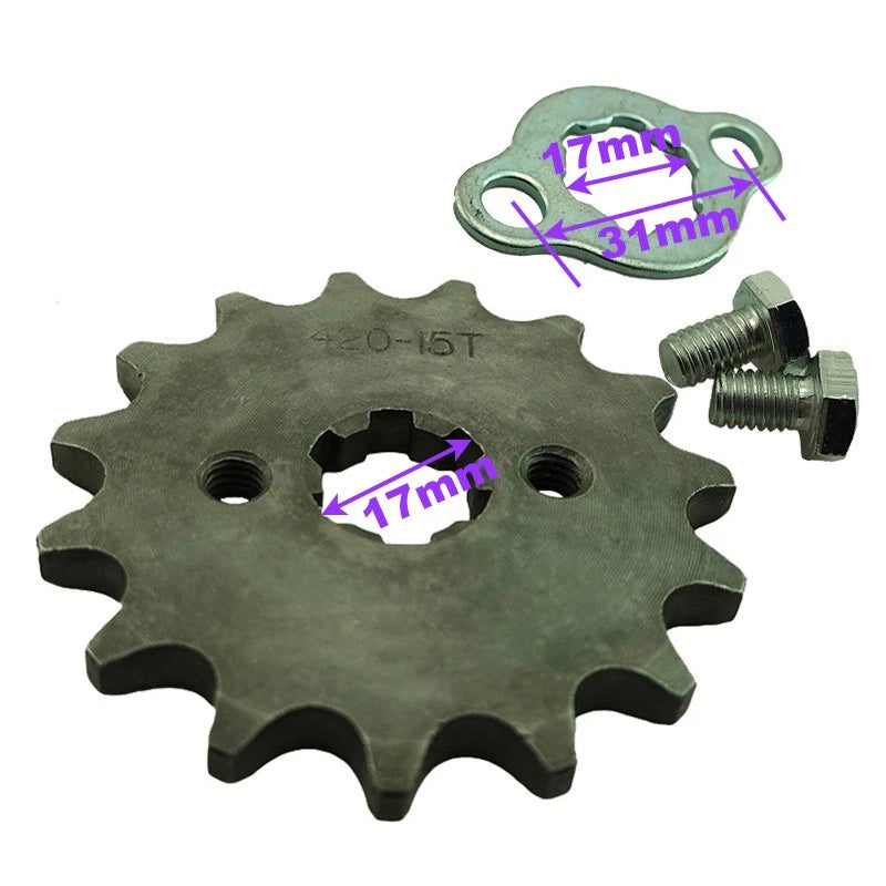 Front Engine Sprocket Gear 17mm ID for Chinese ATV 50cc-160cc