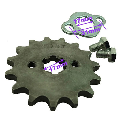 Front Engine Sprocket Gear 17mm ID for Chinese ATV 50cc-160cc