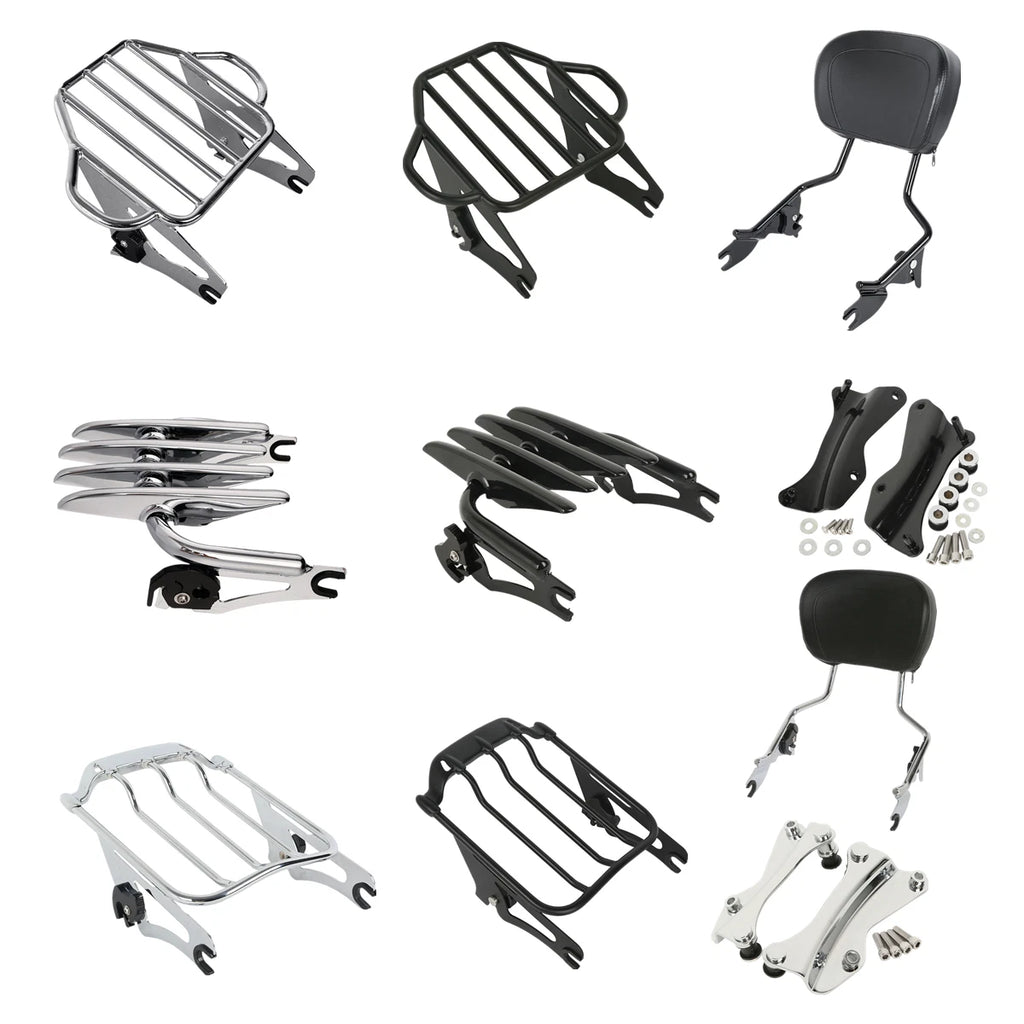 Sissy Bar Backrest Luggage Rack Docking Hardware for Harley Touring (2014–2025)