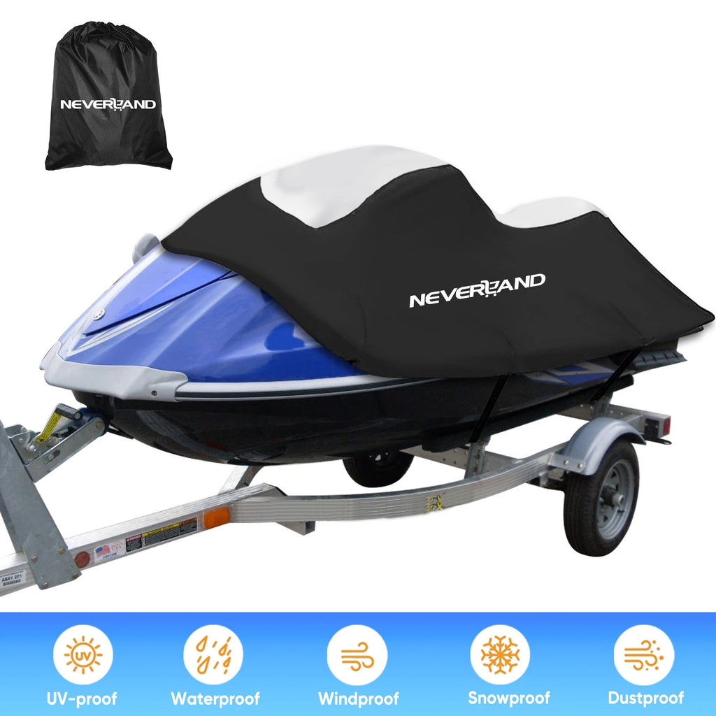 Trailerable Jet Ski Cover for Seadoo Yamaha Kawasaki (135"-145")