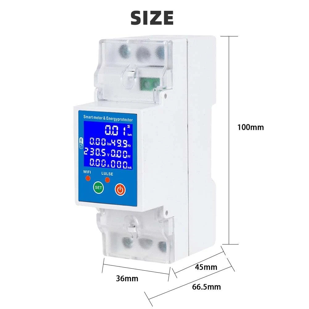 Smart Circuit Breaker 80A with Electricity Consumption Tracking