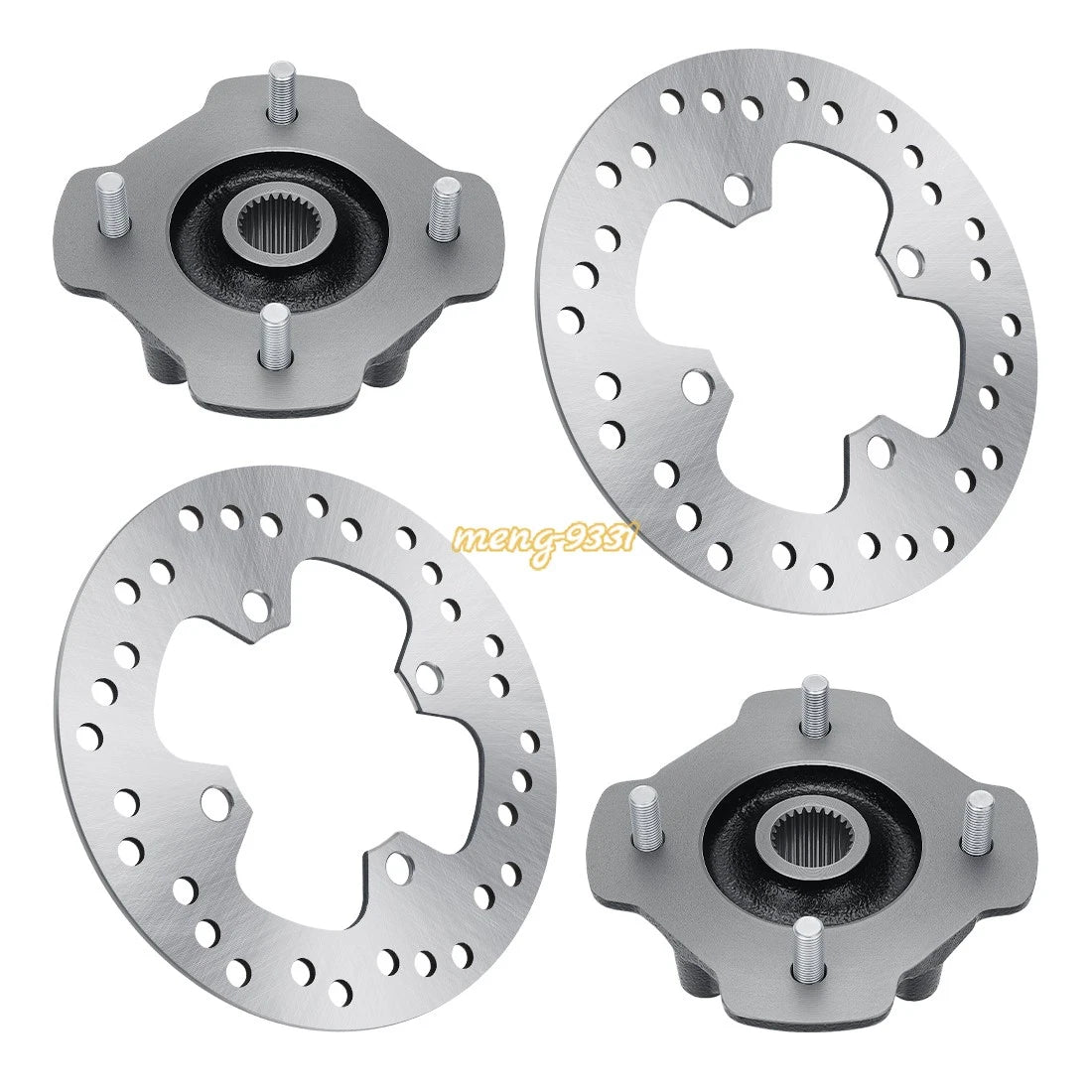 Front Left Right Wheel Hub w/Disc Rotor for Honda Foreman 500 (2014–2019)
