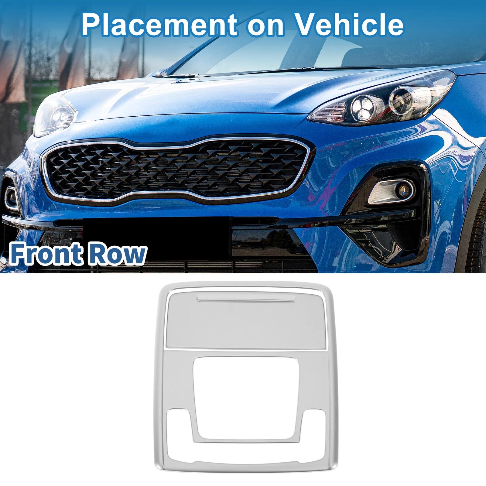 Front Row Light Trim Bezel Replacement for Honda ZR-V (2022–2022) Silver Tone