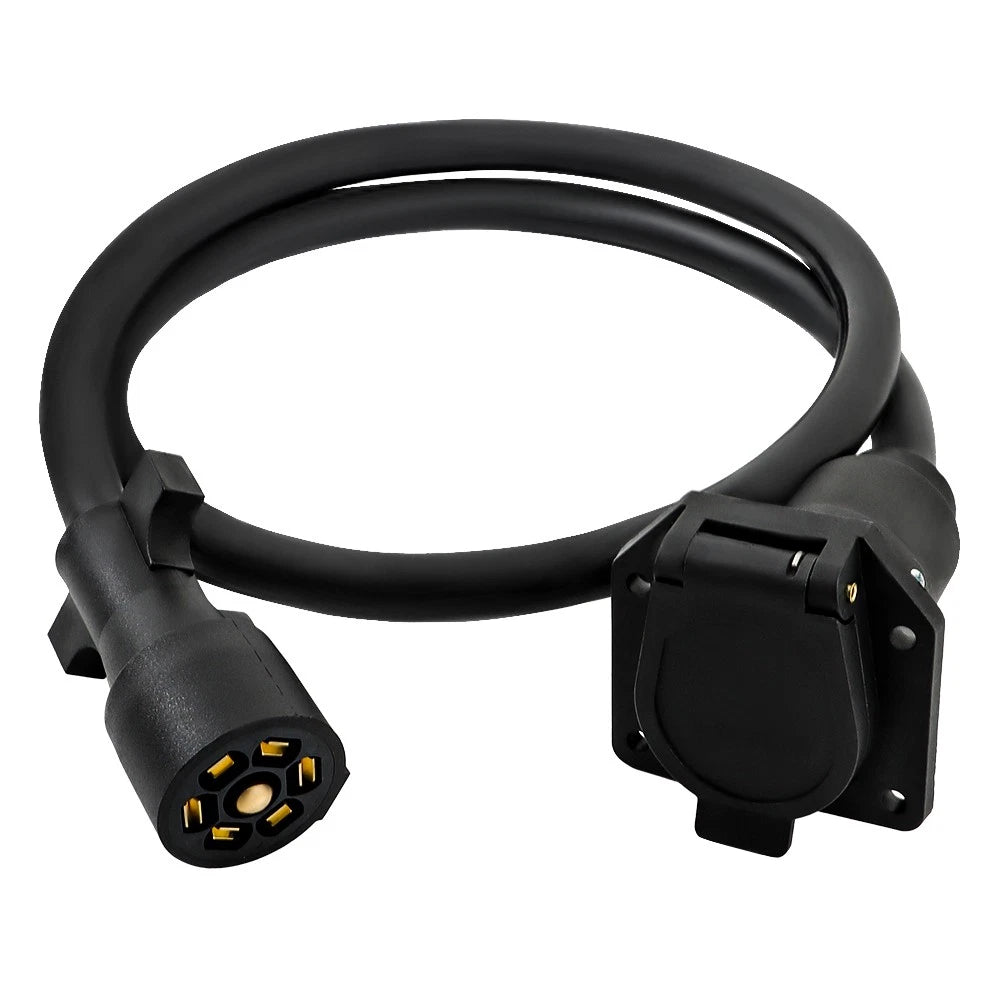 7 Way 7 Pin Trailer Extension Cord 4/6/8/10/12FT with Plug Connector