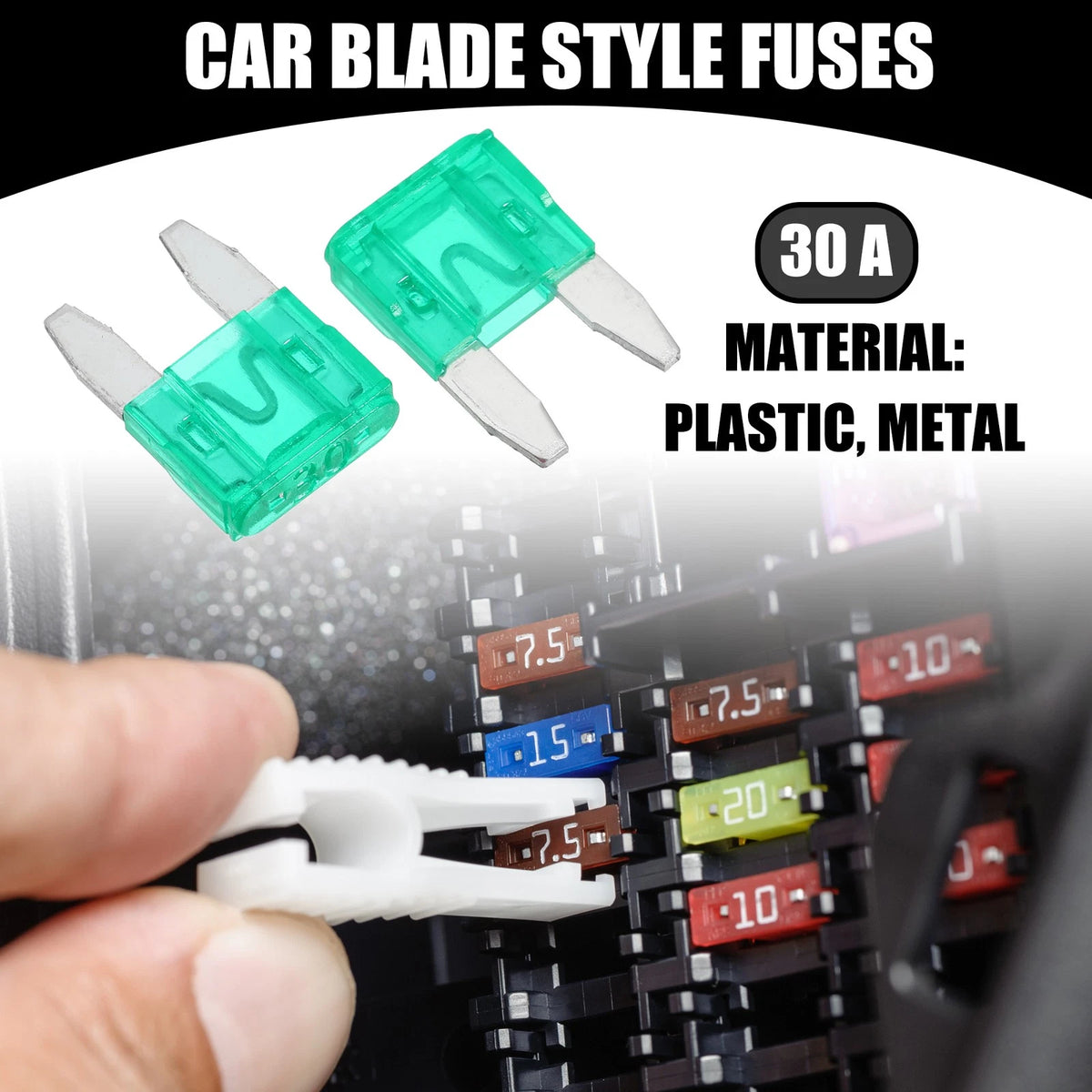 Set of 5 Mini 30AMP APM/ATM Blade Fuses for Car Short Circuit Protection
