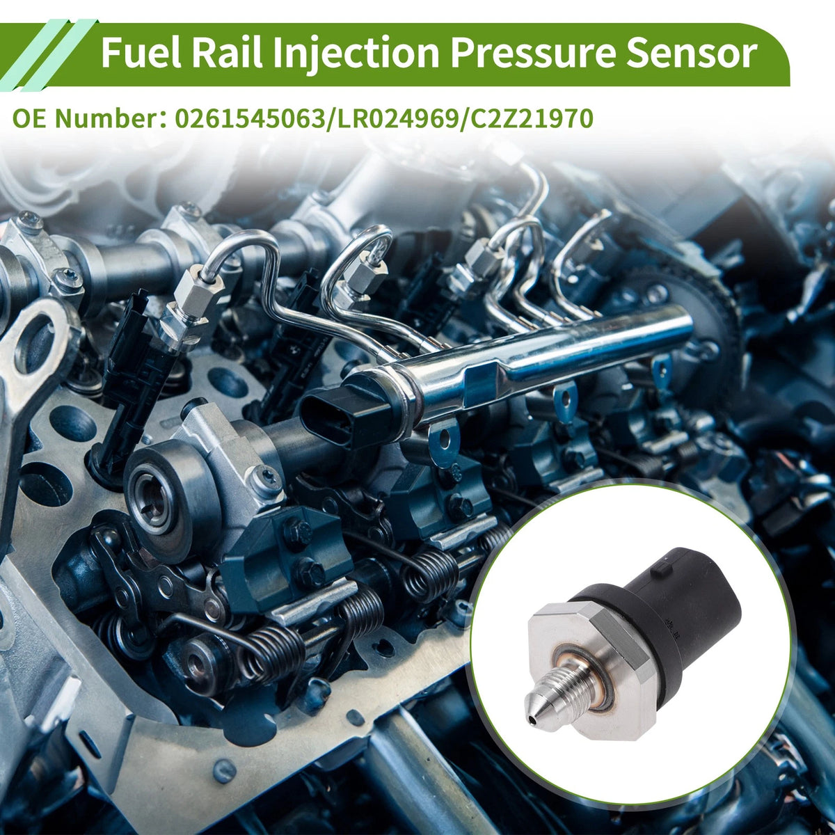 Fuel Injection Pressure Sensor No.0261545063 for Volvo XC60 2.0T (2009–2012)