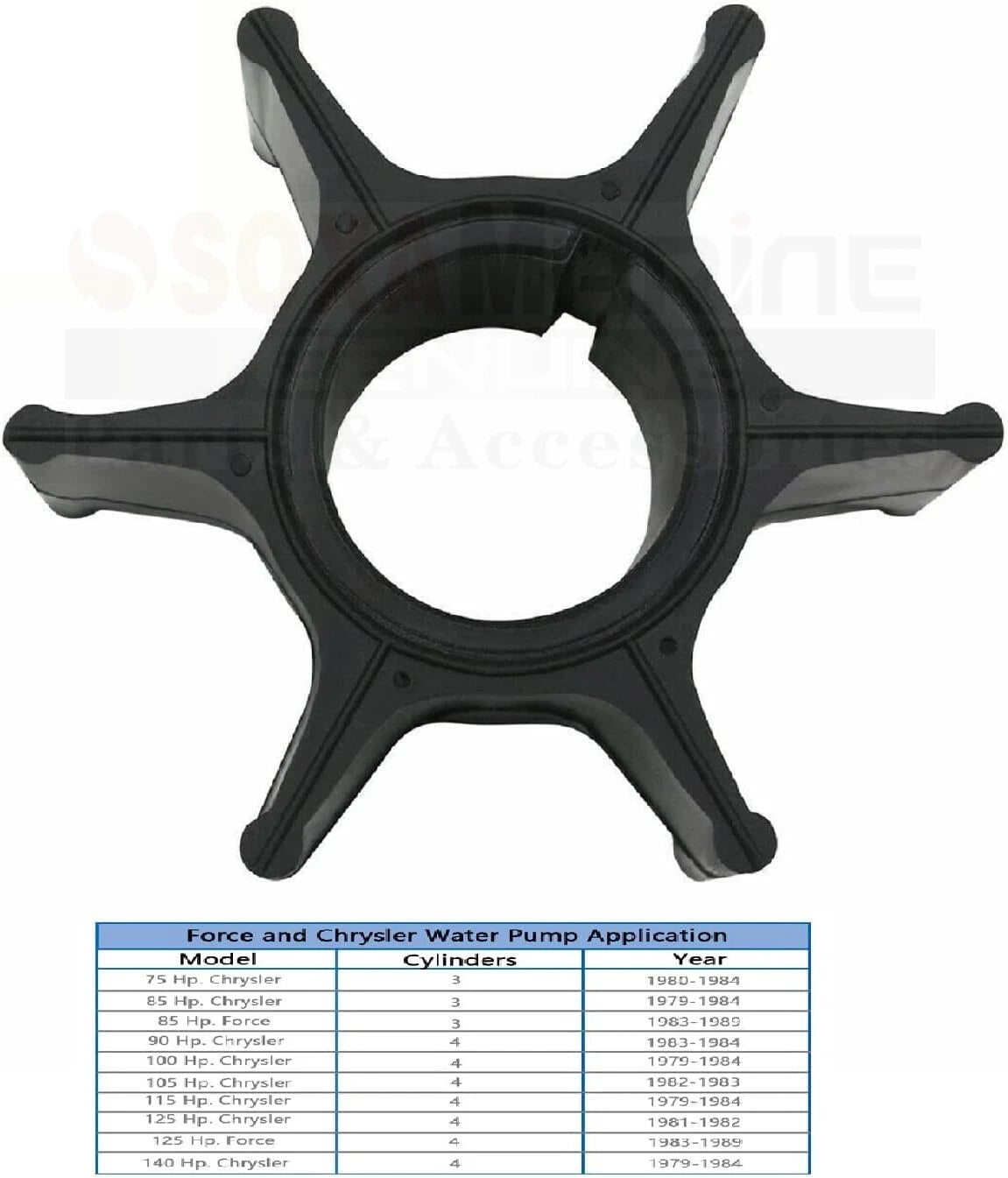 Water Pump Impeller for Mercury Mariner Chrysler Force (47-803630)