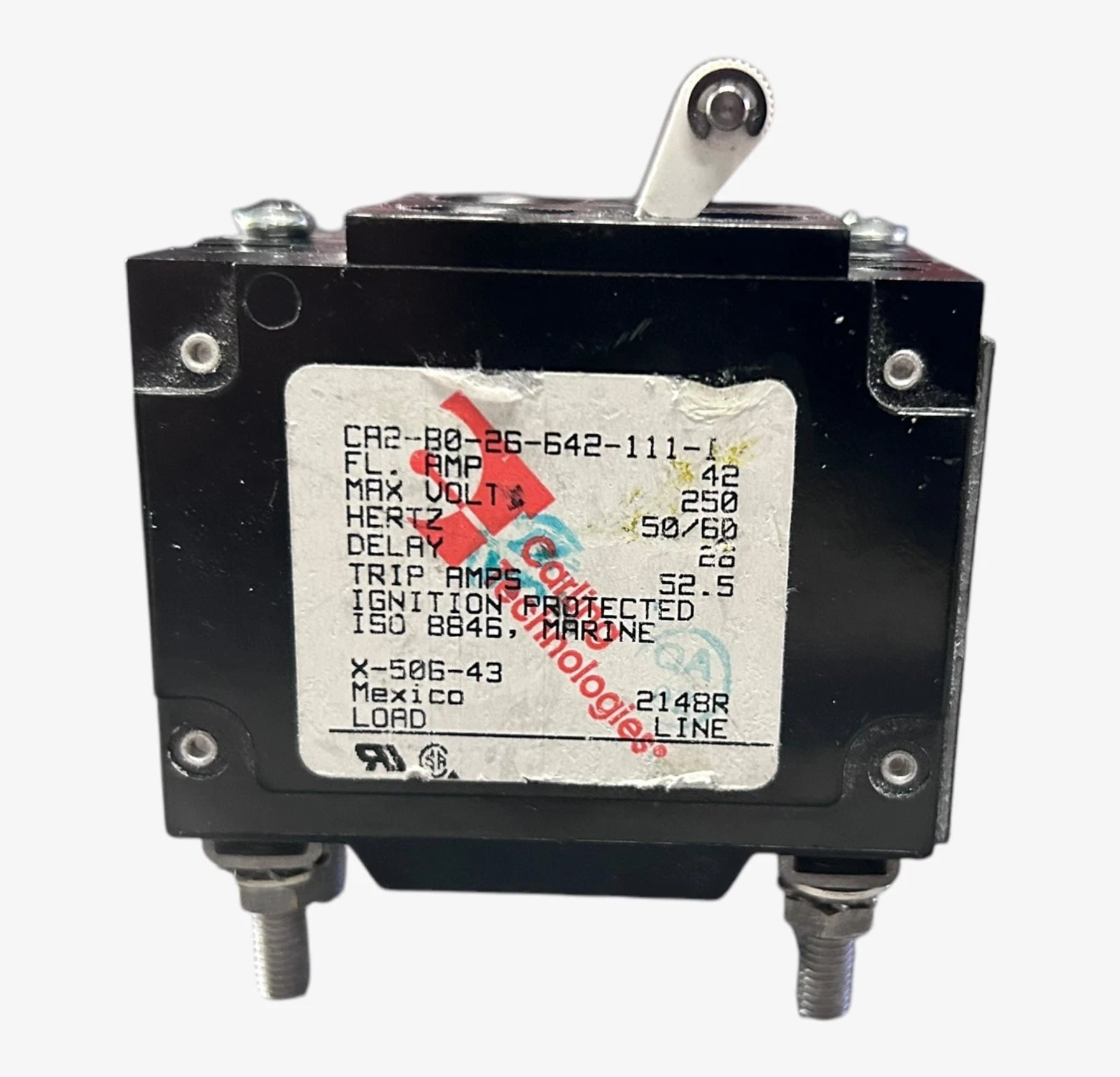 Double Pole Circuit Breaker 42Amp for Carling Technologies (CA2-80-26-642-111-1)