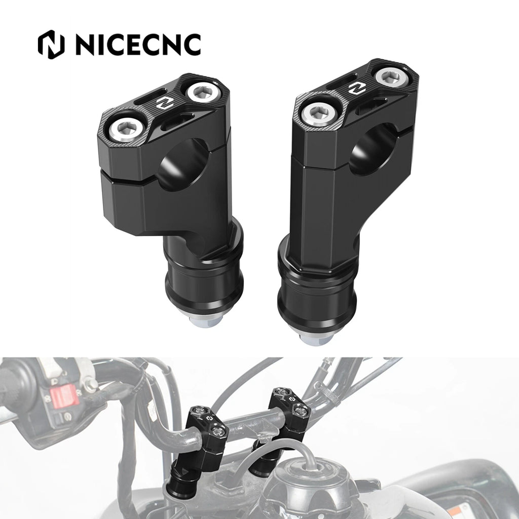 2" Handlebar Riser Clamps for Honda TRX450R/TRX450ER (2006–2014) Black
