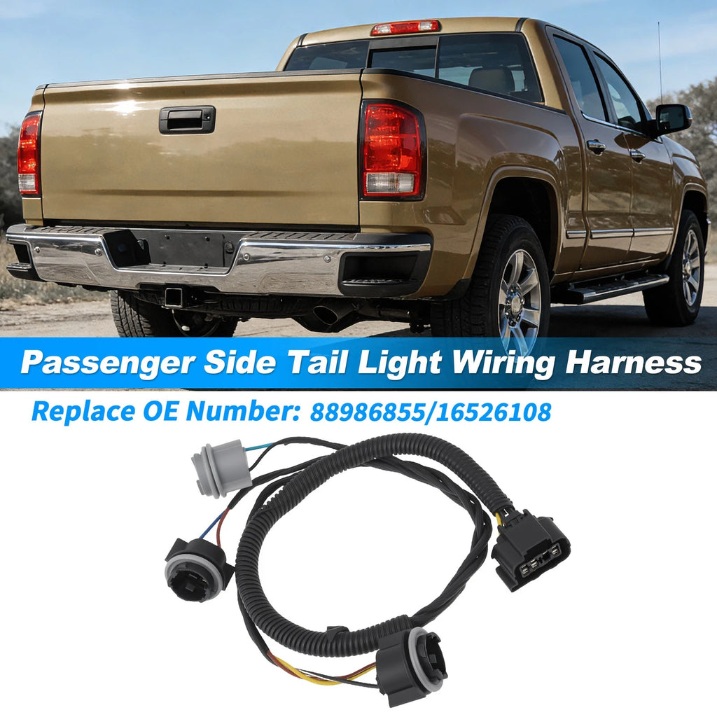 Right Tail Light Socket Harness Wiring Replacement for Chevy Silverado (1999–2005)
