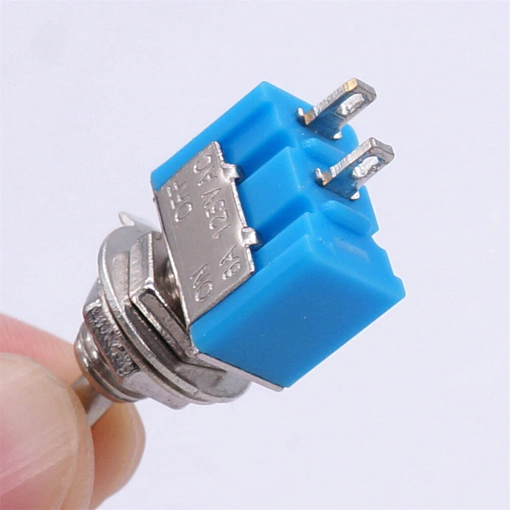 Mini Toggle Switch 2 Pin ON/OFF for Various Applications (6A 125V)