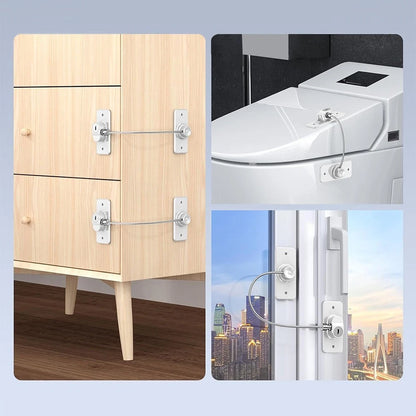 4PCS Window Locks for Wooden PVC Aluminum Frames