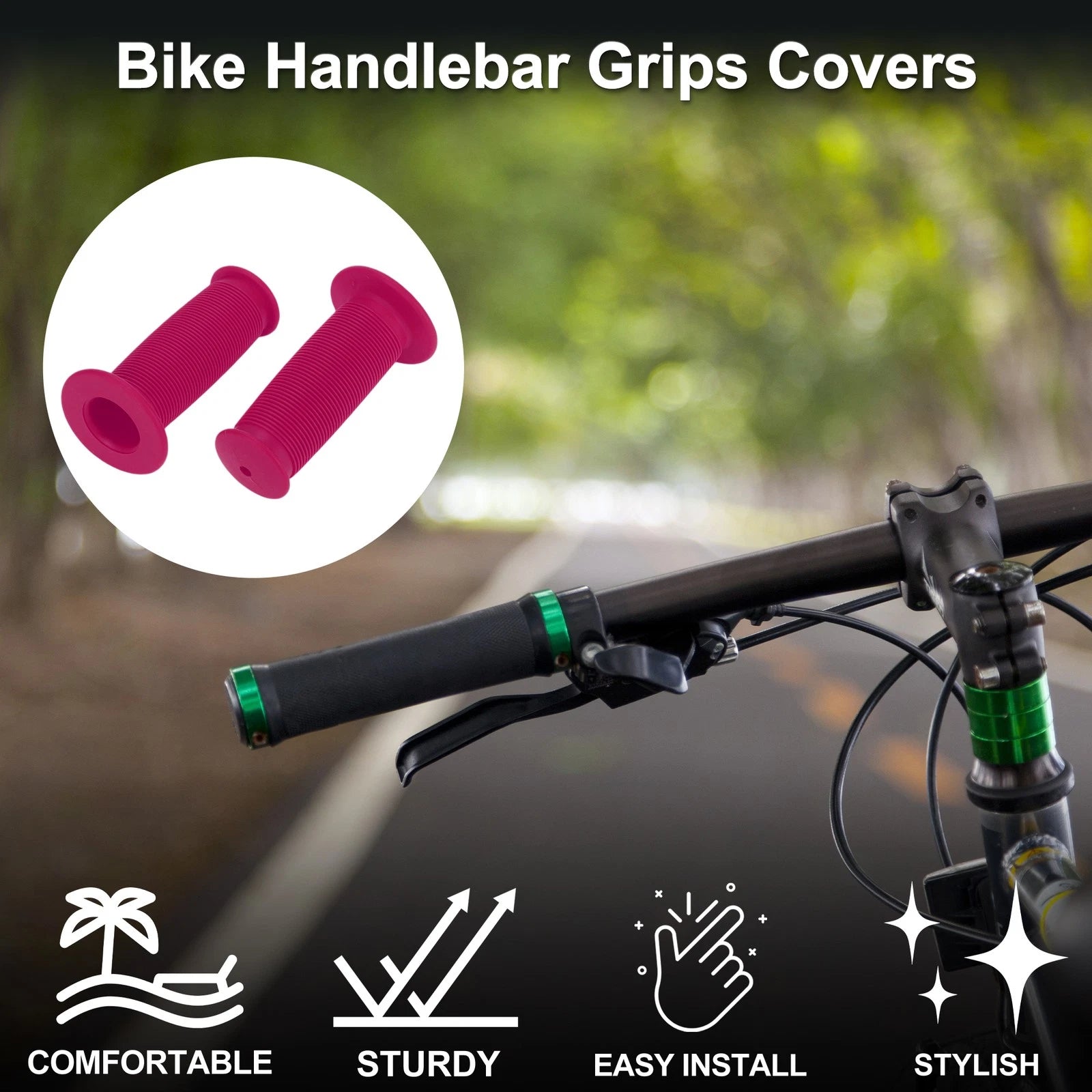 Bike Handlebar Grip Covers 85mm Soft End Grips for MTB 1 Pair