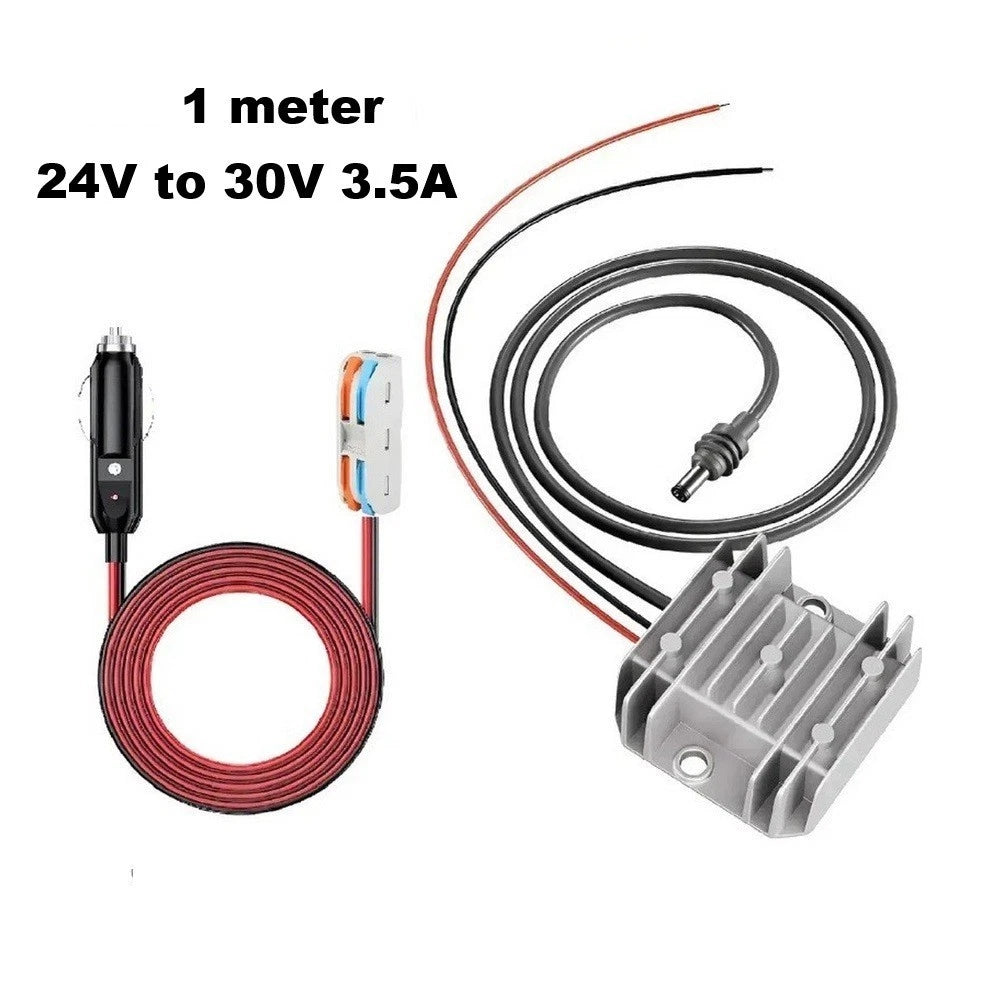12V to 30V Boost Adapter for Outdoor Remote Work - Aluminum Housing