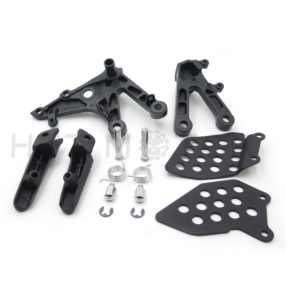 Black Front Footrest Pegs Bracket for Honda CBR 600RR (2007–2014)
