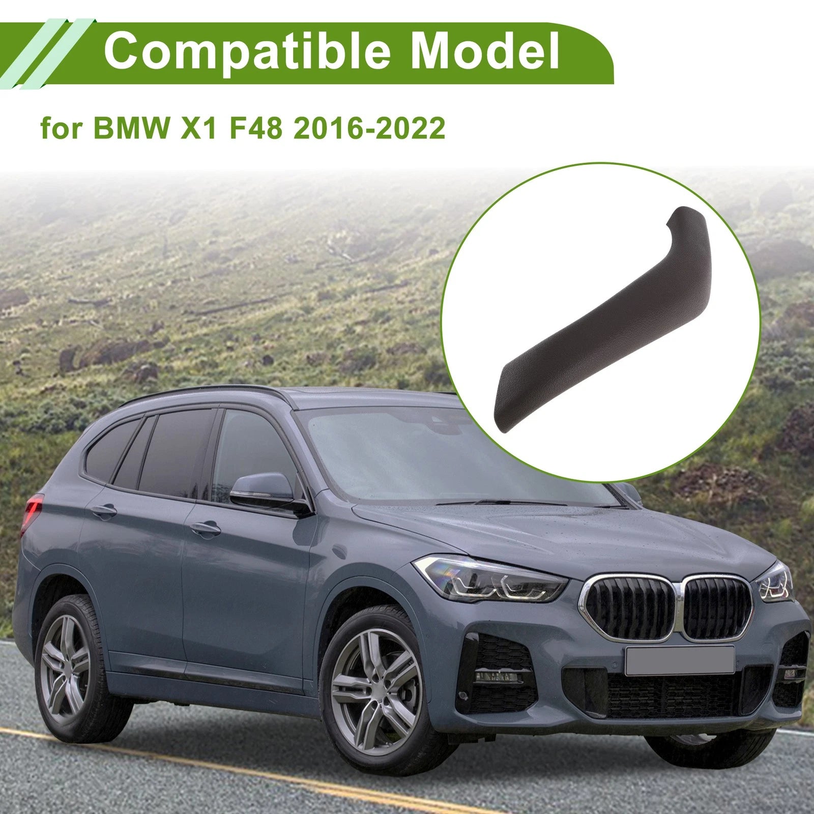 Door Panel Handle Pull Trim Cover Replacement for BMW X1 F48 (2016–2022)