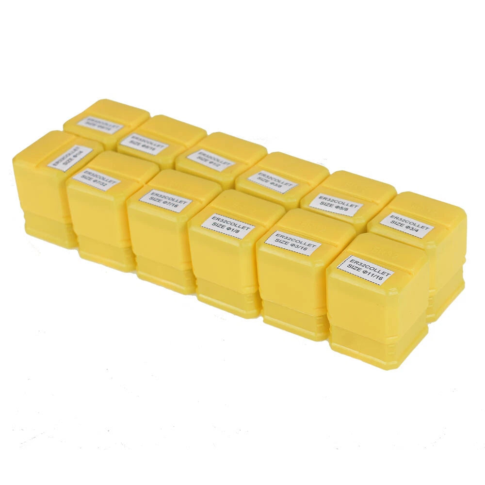 12Pcs ER32 Spring Collet Set for CNC Workholding (Engraving, Milling, Lathe)
