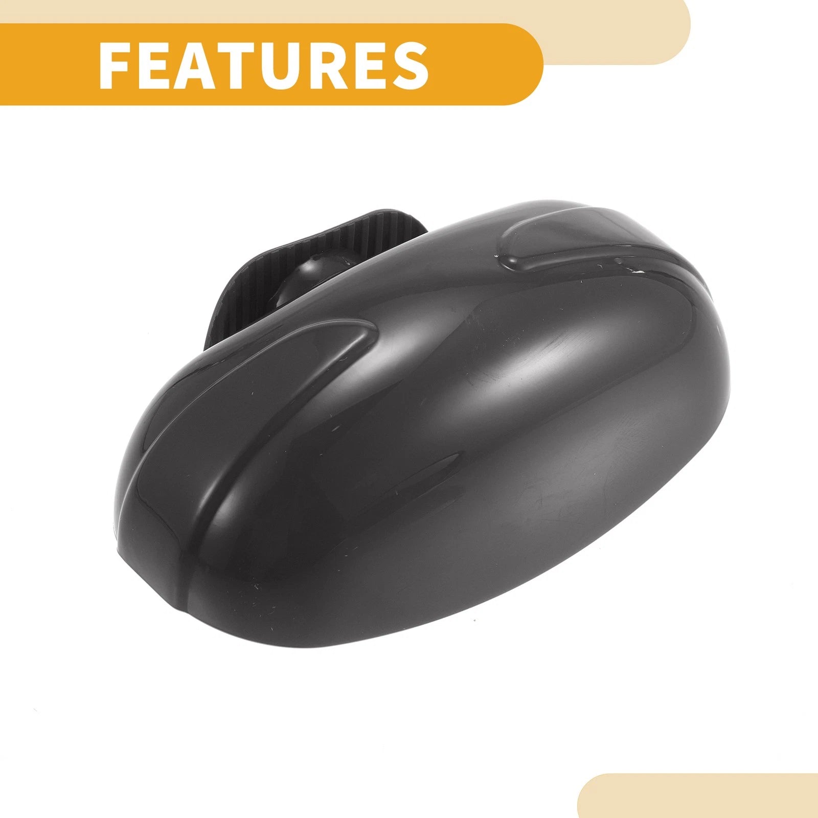 1 Pair Universal Blind Spot Mirrors 360° Rotation Adjustable ABS Black