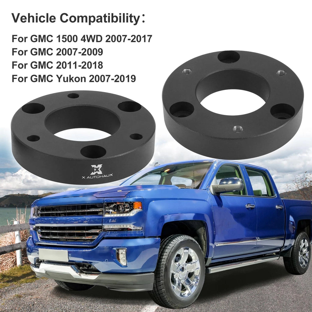 Front 2 Inch Leveling Lift Spacers Kit for Silverado Sierra 1500 (2007–2019)