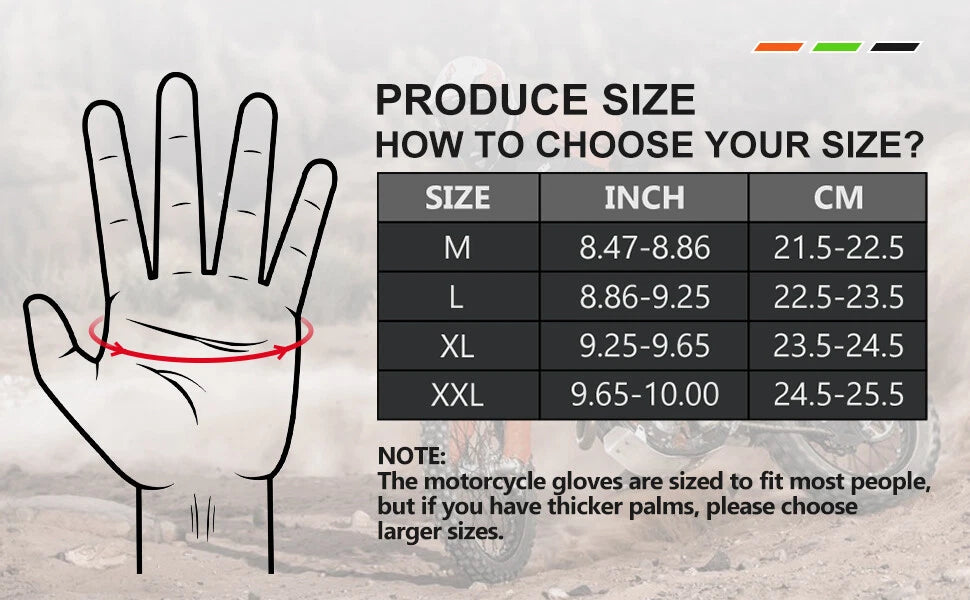 Touch Screen Full Finger Motorcycle Gloves for Cycling