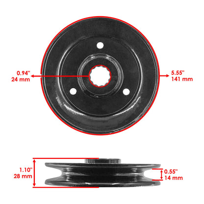 Deck Spindle Pulley 52 Inch Replacement for Hustler FasTrak and Mini Z (2004–2010)