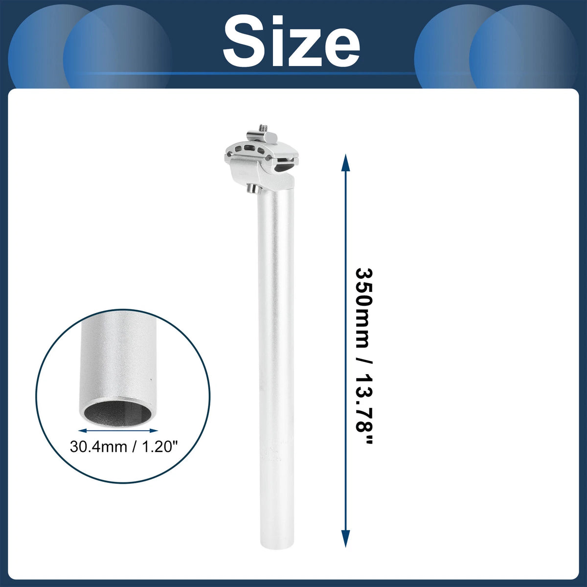 30.4mm Adjustable Bike Seat Post for (30.4x350mm)